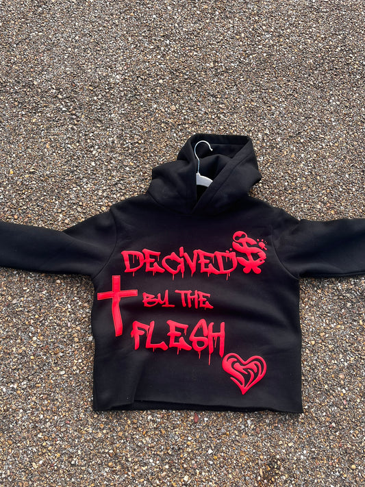 Deceived by the flesh hoodie cropped hoodie